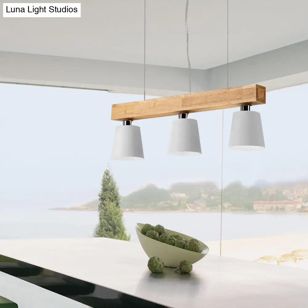 DecorBites™ Modern Adjustable Cone Pendant Lamp - 3/5-Light Island Drop Light in Black/White