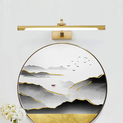 DecorBites™ Modern Adjustable LED Wall Lamp with Metal Mirror Cabinet and Linear Acrylic Shade