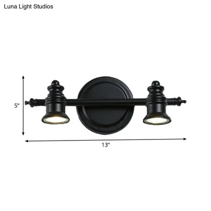 Modern adjustable matte black wall light fixture bathroom vanity