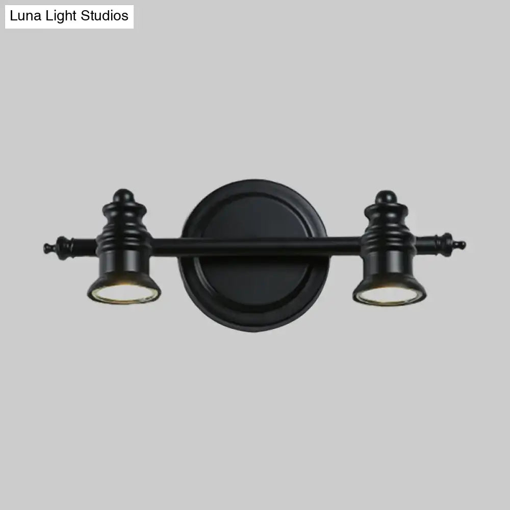 Modern adjustable matte black wall light fixture bathroom vanity