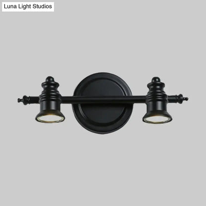 Modern adjustable matte black wall light fixture bathroom vanity