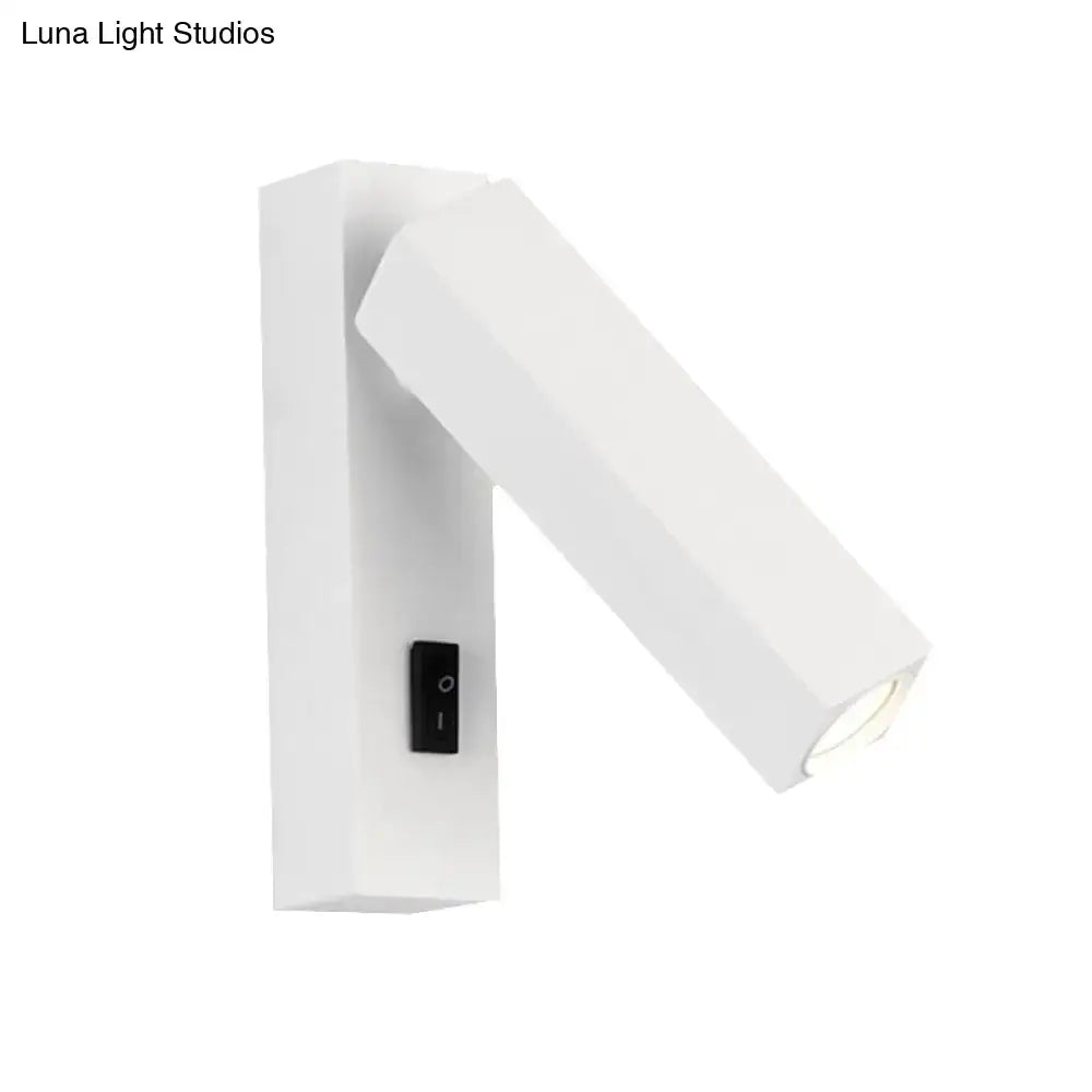 Modern adjustable silver white led reading lamp bedroom sconce