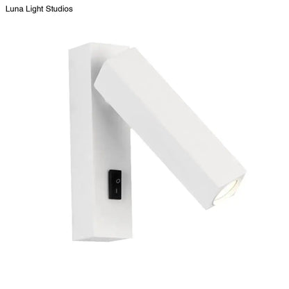 Modern adjustable silver white led reading lamp bedroom sconce