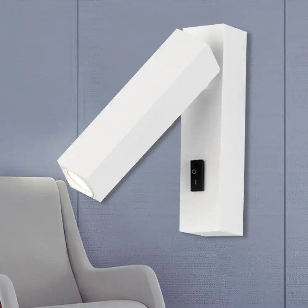 Modern adjustable silver white led reading lamp bedroom sconce