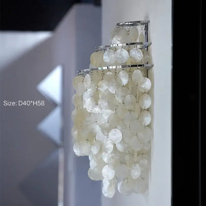 Modern aeolian bells shell chandelier living room pendant light