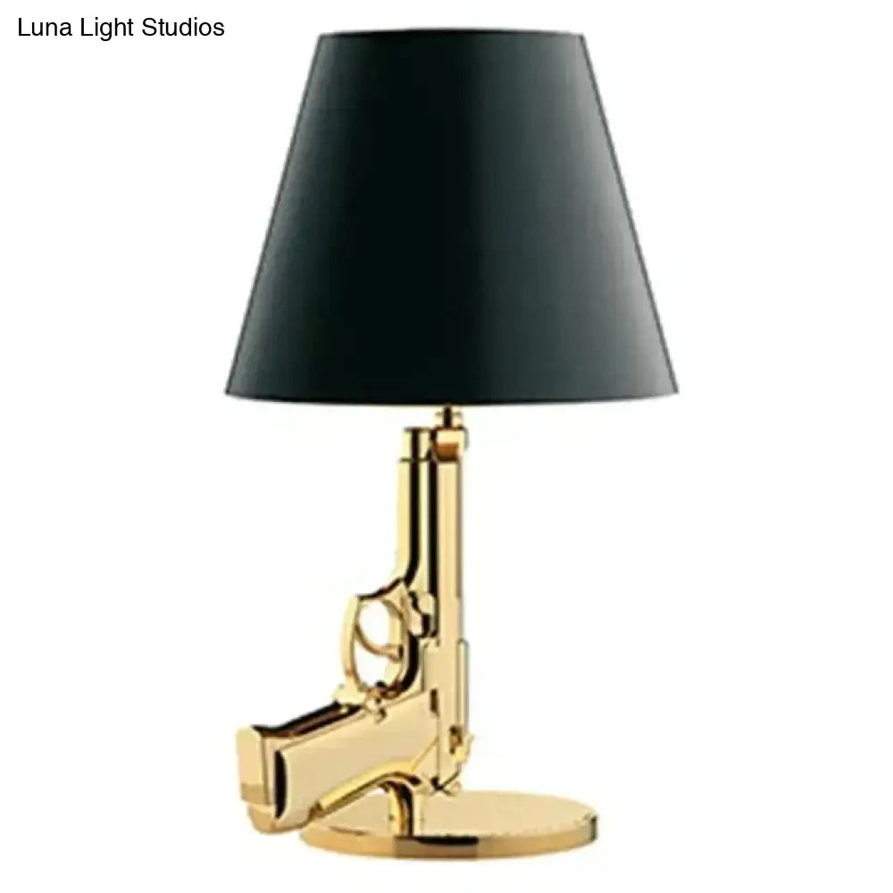 Modern ak47 gun lounge floor lamp – gold & black bedroom light