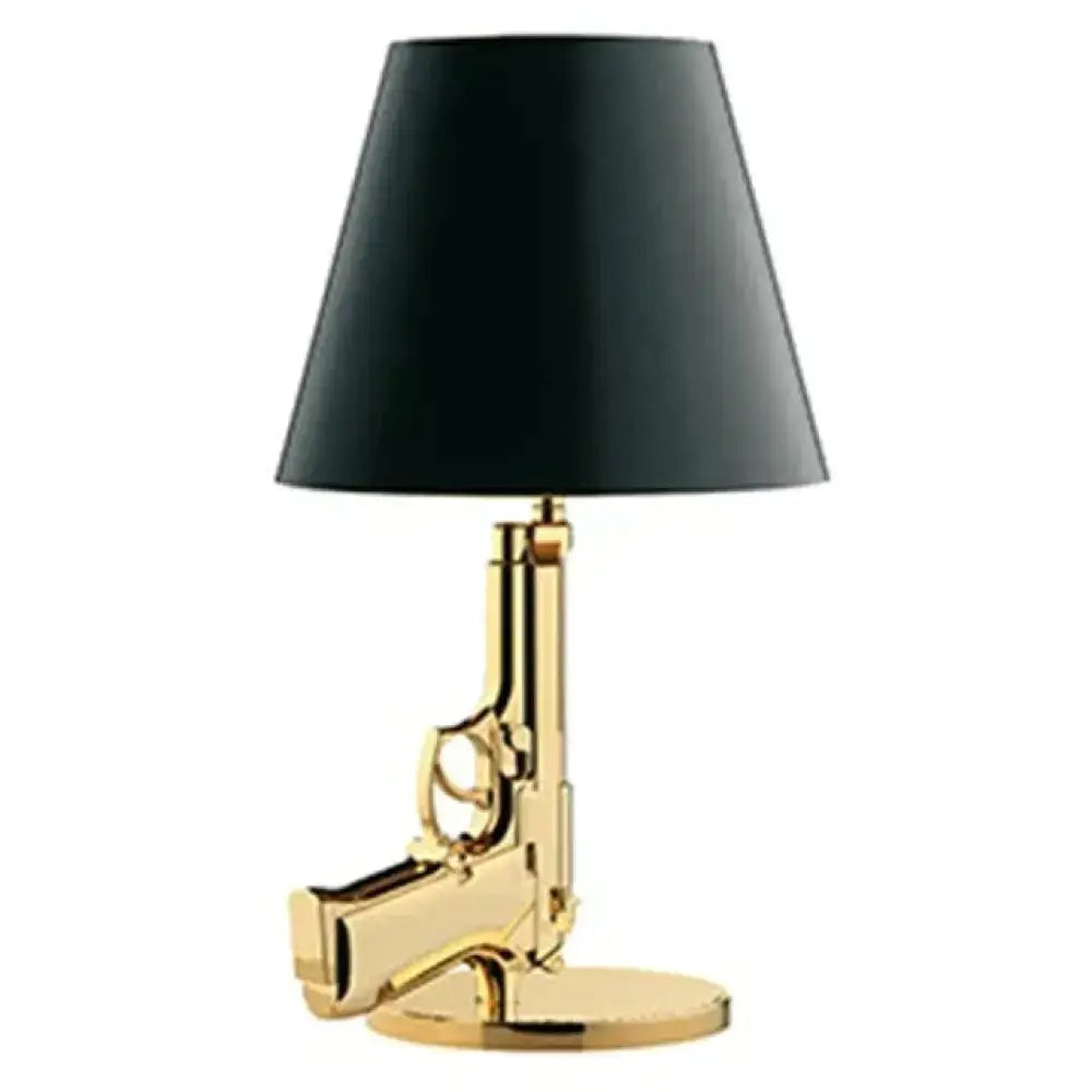 Modern ak47 gun lounge floor lamp – gold & black bedroom light