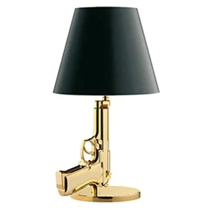 Modern ak47 gun lounge floor lamp – gold & black bedroom light