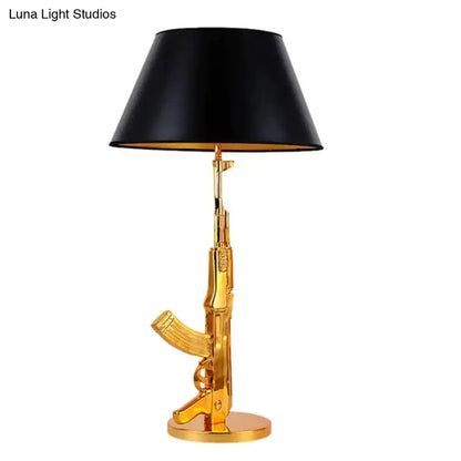 Modern ak47 gun lounge floor lamp – gold & black bedroom light
