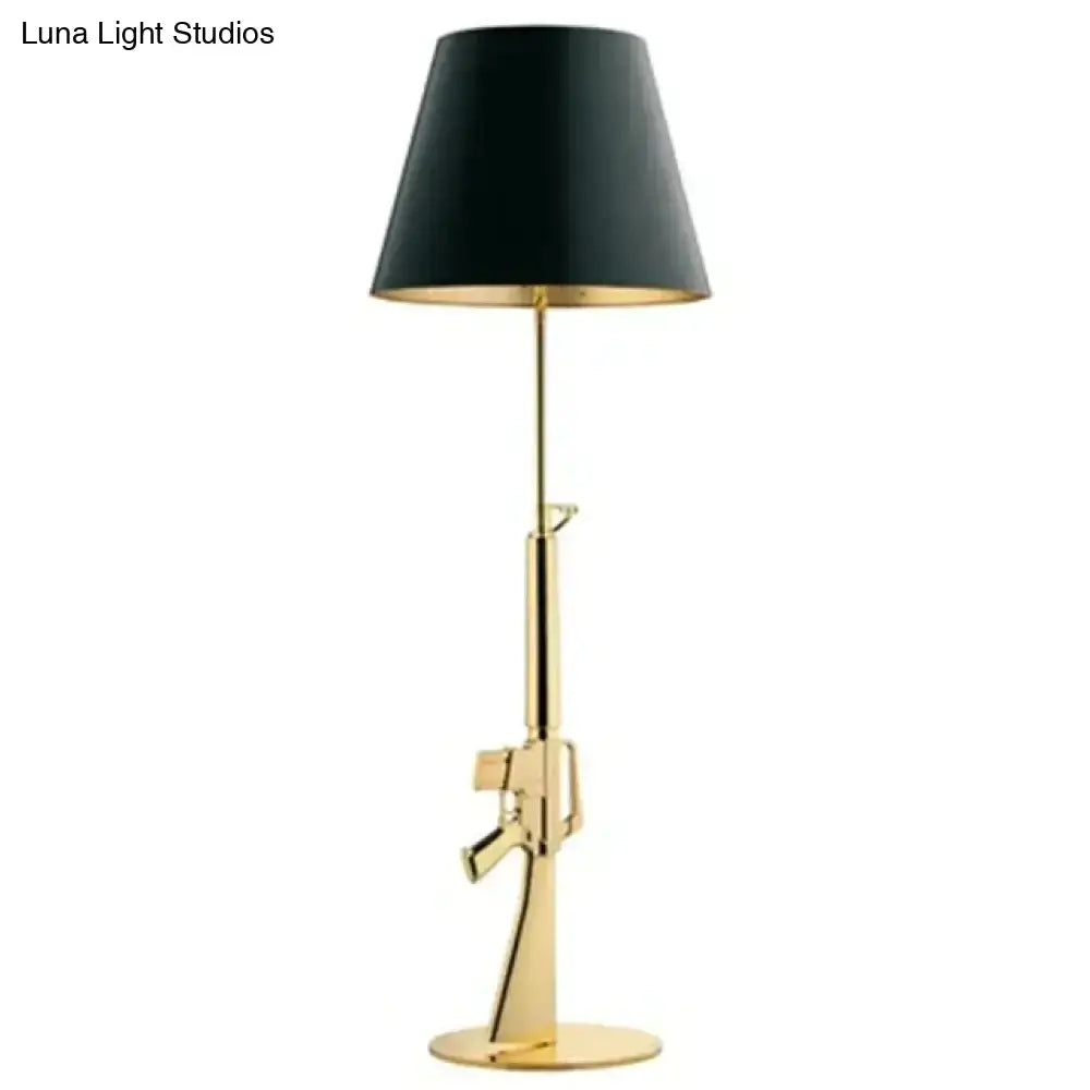 Modern ak47 gun lounge floor lamp – gold & black bedroom light
