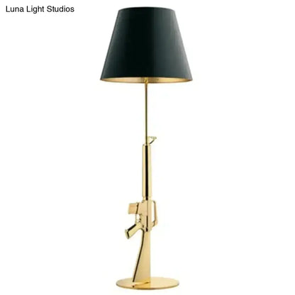 Modern ak47 gun lounge floor lamp – gold & black bedroom light