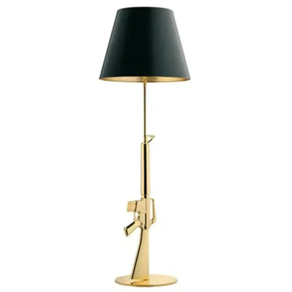 Modern ak47 gun lounge floor lamp – gold & black bedroom light