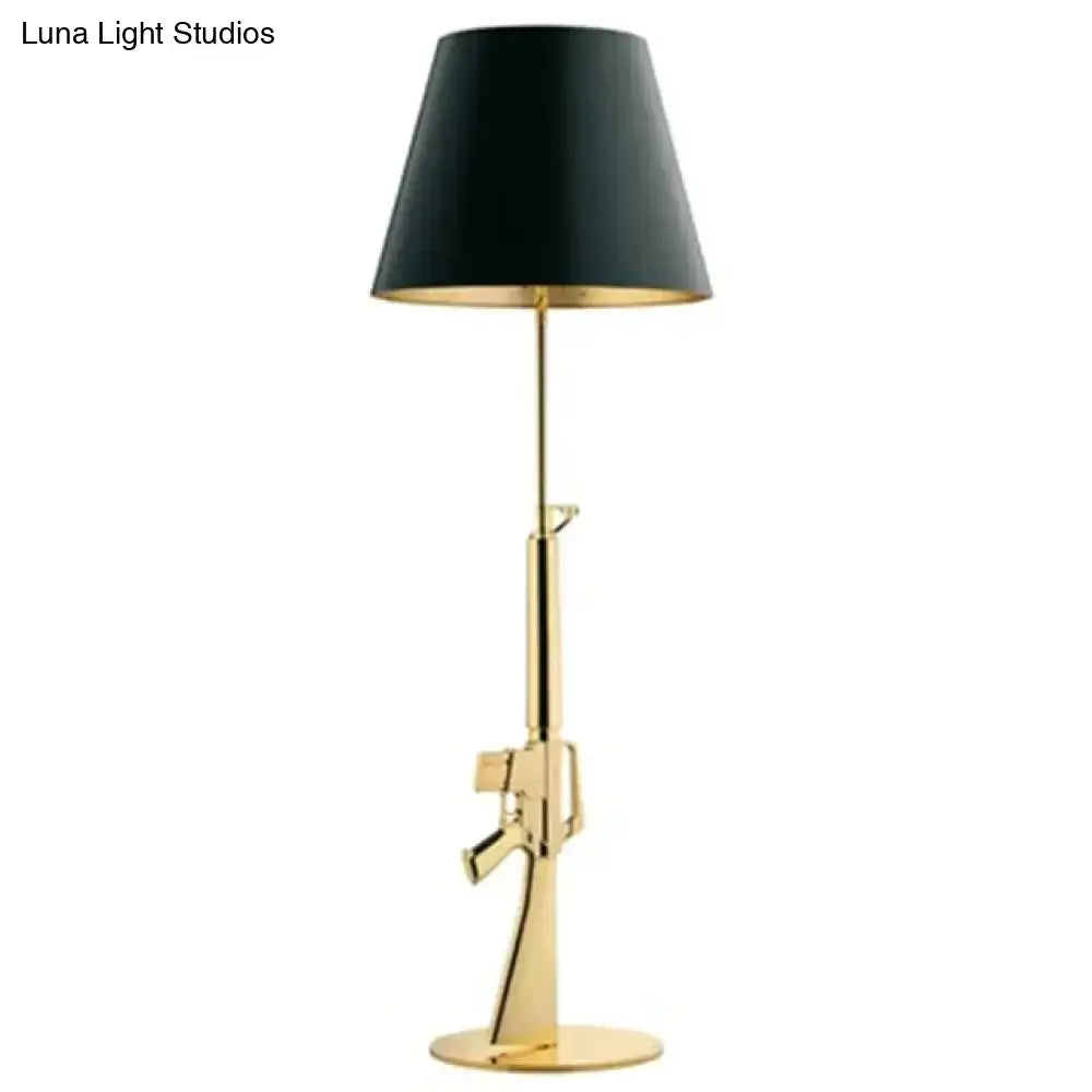 Modern ak47 gun lounge floor lamp – gold & black bedroom light