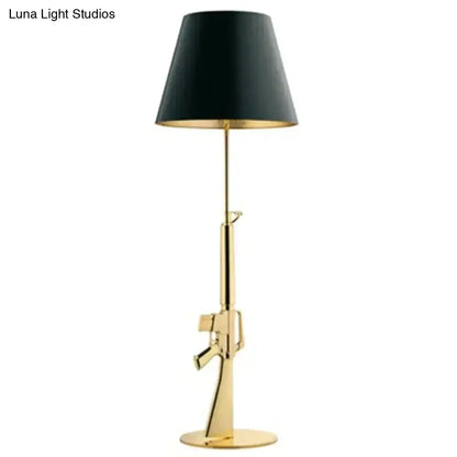 Modern ak47 gun lounge floor lamp – gold & black bedroom light