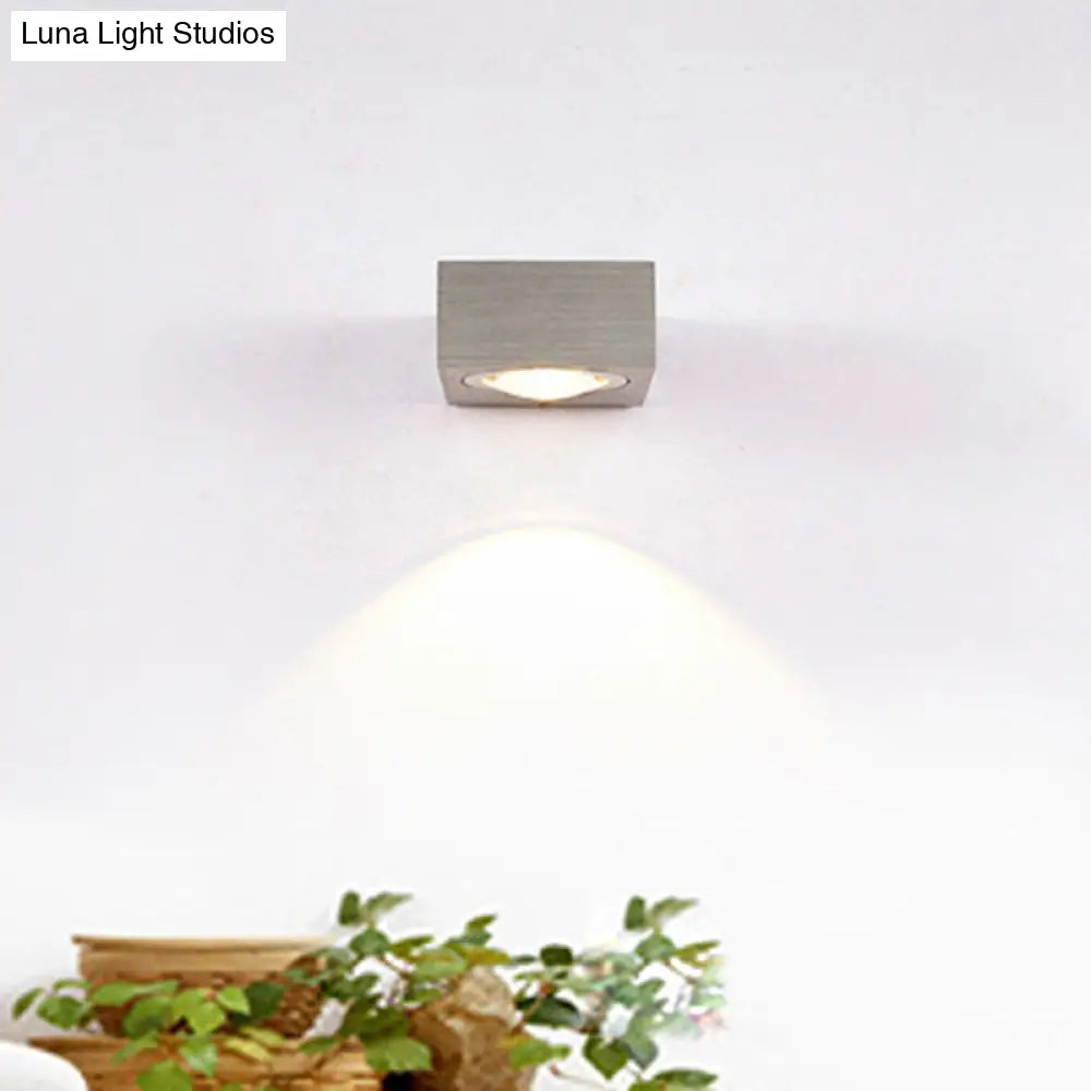 DecorBites™ Modern Aluminum RGB Wall Light - Black/Brushed Silver; Single/Double Sided LED; Ideal for Corridor Lighting