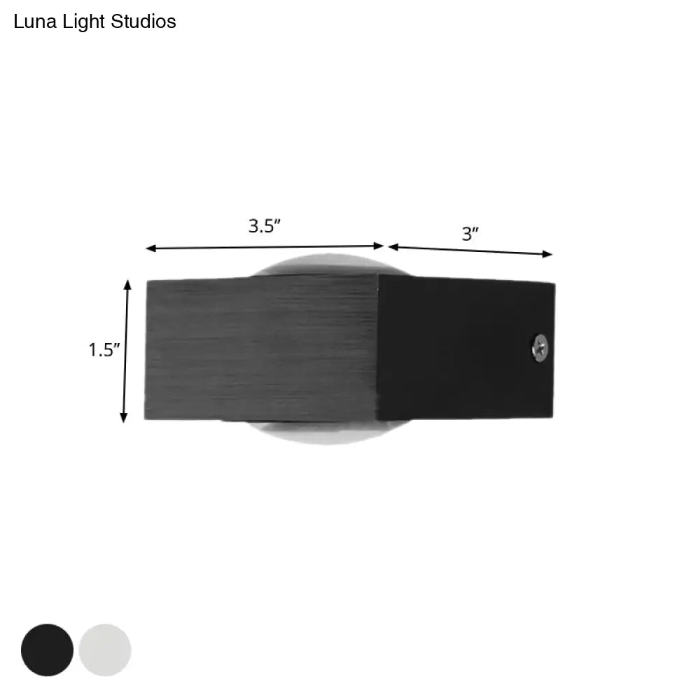 DecorBites™ Modern Aluminum RGB Wall Light - Black/Brushed Silver; Single/Double Sided LED; Ideal for Corridor Lighting