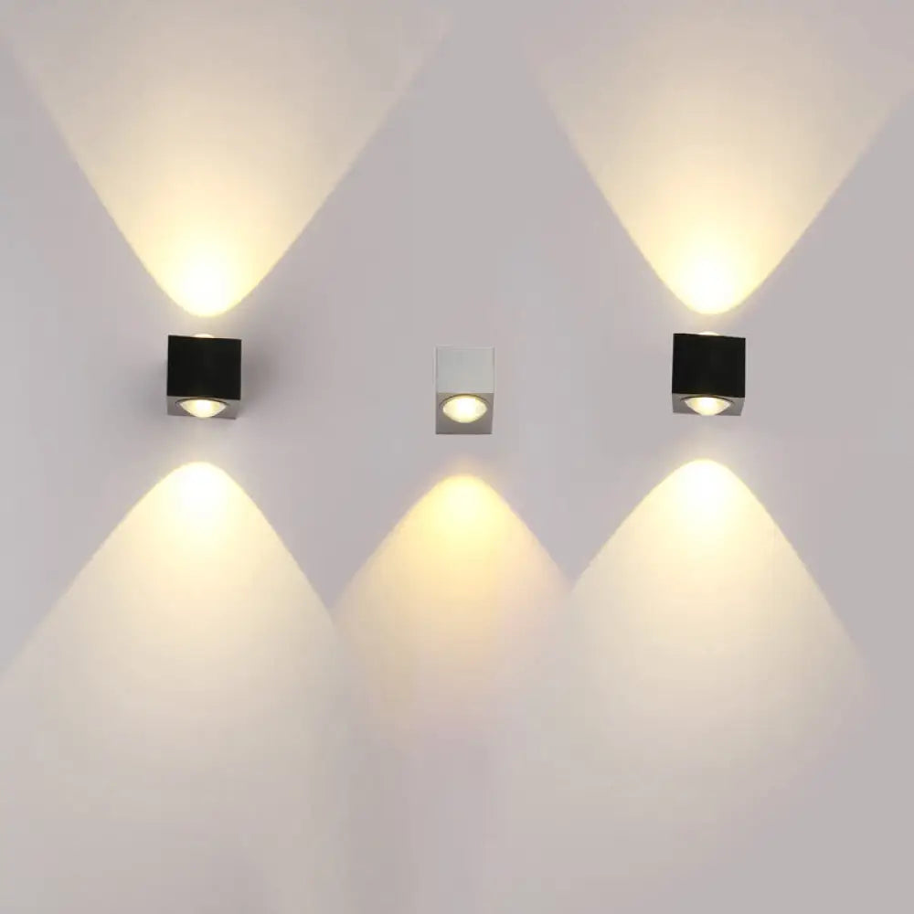 DecorBites™ Modern Aluminum RGB Wall Light - Black/Brushed Silver; Single/Double Sided LED; Ideal for Corridor Lighting
