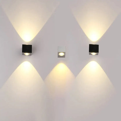 DecorBites™ Modern Aluminum RGB Wall Light - Black/Brushed Silver; Single/Double Sided LED; Ideal for Corridor Lighting