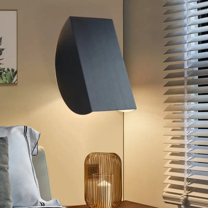 DecorBites™ Modern Aluminum Wall Sconce with Foldable Semicircle Shade - 1 Light, Black/Gold Finish