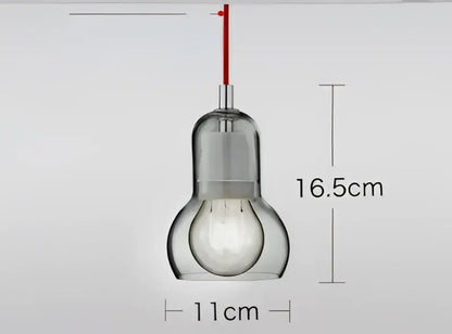 Modern amber and gray glass pendant lights for dining room