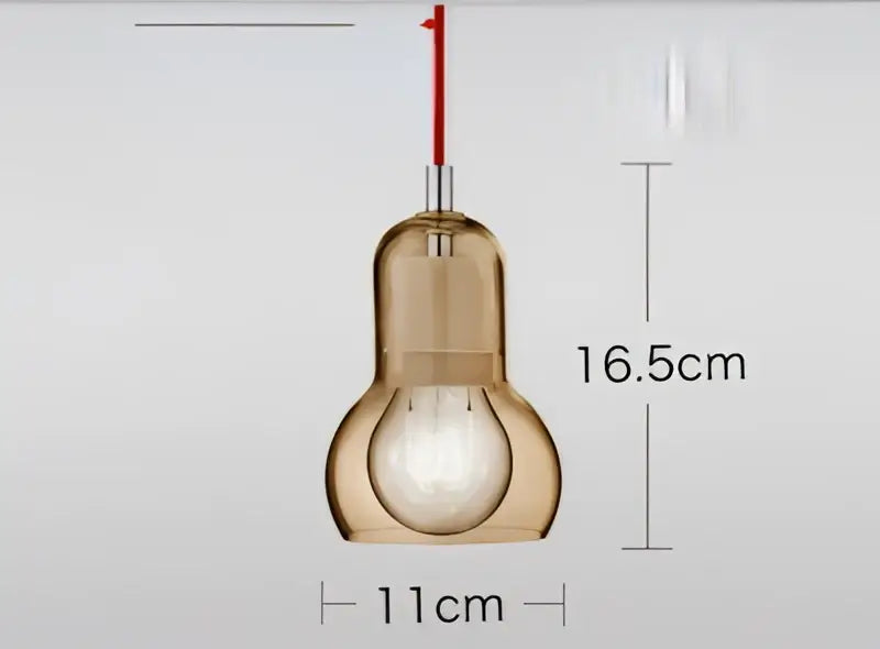 Modern amber and gray glass pendant lights for dining room