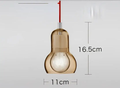 Modern amber and gray glass pendant lights for dining room
