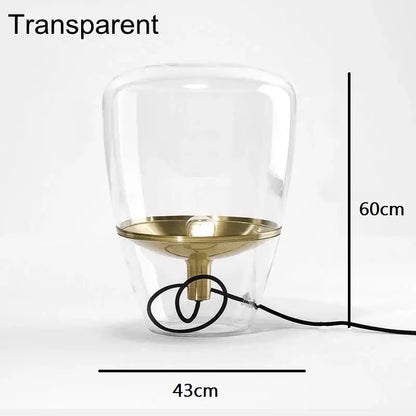 Modern amber balloons led glass table lamp for home office