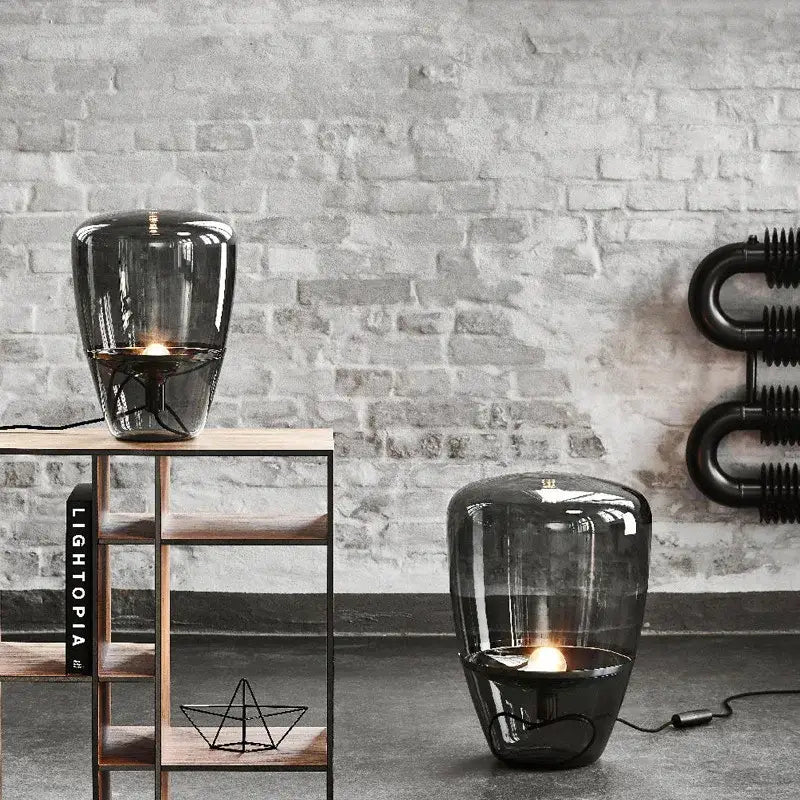 Modern amber balloons led glass table lamp for home office