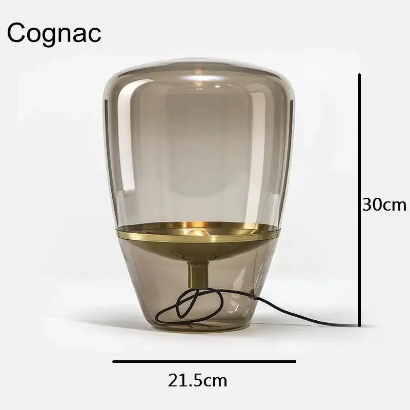Modern amber balloons led glass table lamp for home office