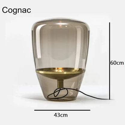 Modern amber balloons led glass table lamp for home office