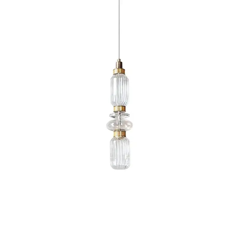 Modern amber & brown glass ballet pendant lamp for dining room