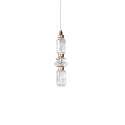 Modern amber & brown glass ballet pendant lamp for dining room