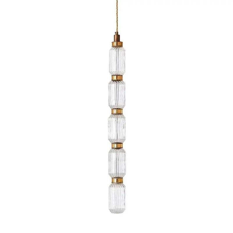 Modern amber & brown glass ballet pendant lamp for dining room