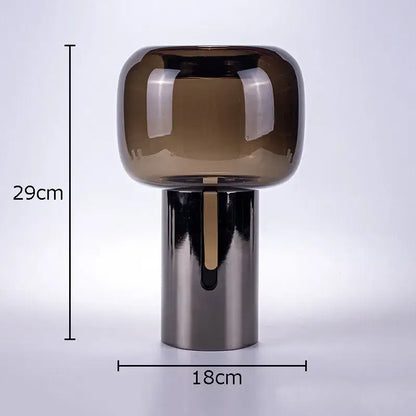 Modern amber dark glass vase set office desk decor