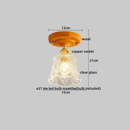 Modern amber glass and brass led ceiling lamp dining room