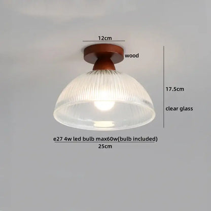 Modern amber glass and brass led ceiling lamp dining room