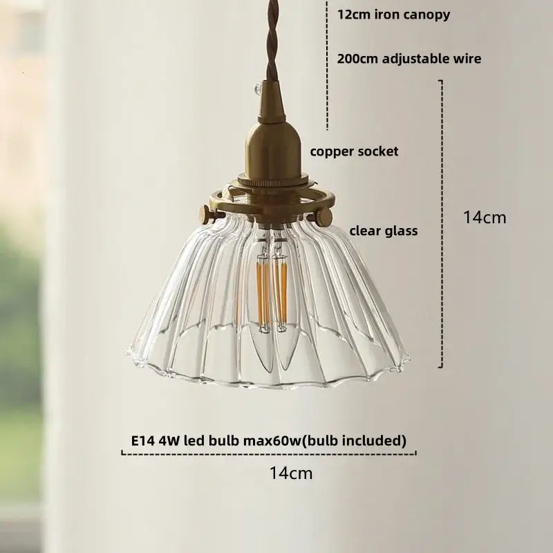 Modern amber glass ball led pendant light for dining room