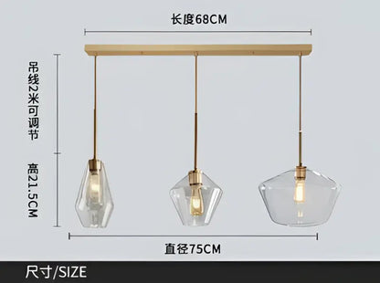 Modern amber glass chandelier amber and brass pendant light dining room