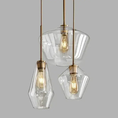 Modern amber glass chandelier amber and brass pendant light dining room