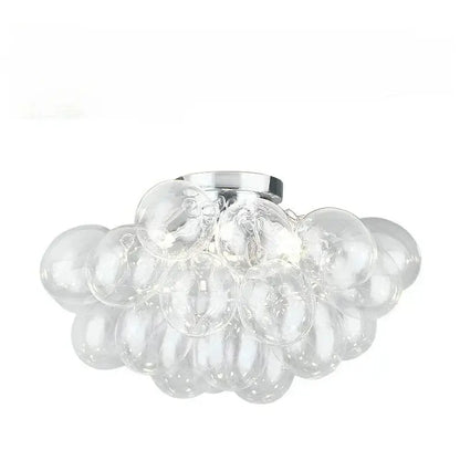 Modern amber glass chandelier led cluster – bedroom ceiling lamp