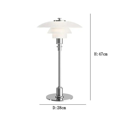 Modern amber glass desk lamp for living room with golden brass finish
