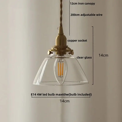 Modern amber glass led pendant light kitchen fluted scalloped lamp