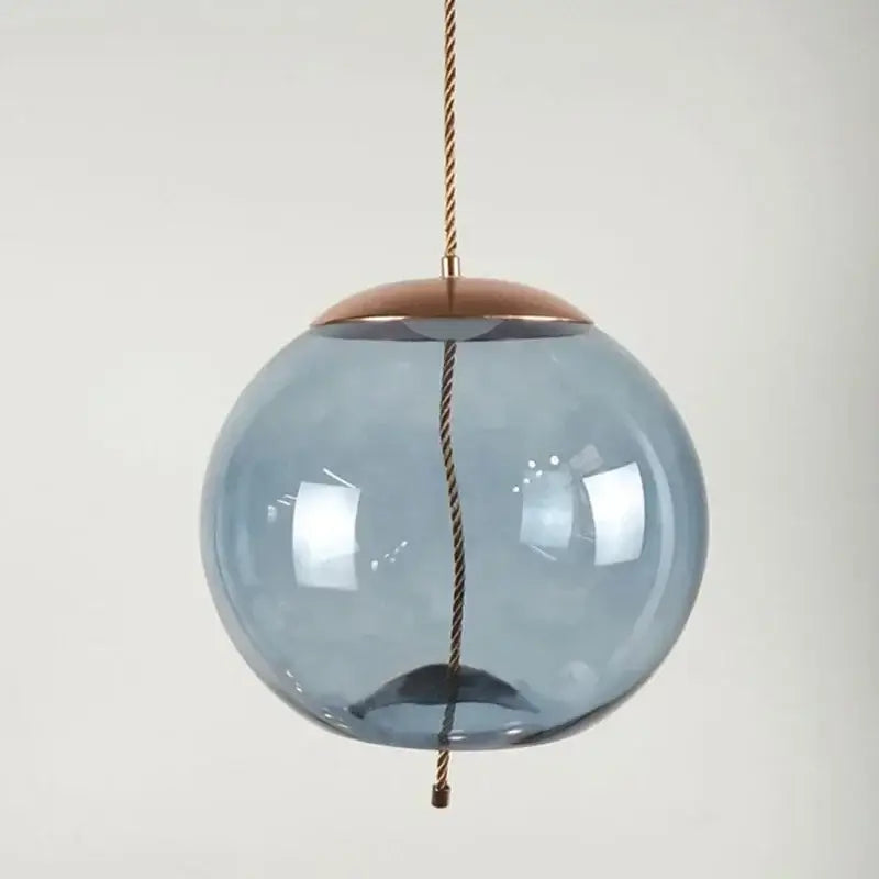 Modern amber glass pendant light bedroom gold accents