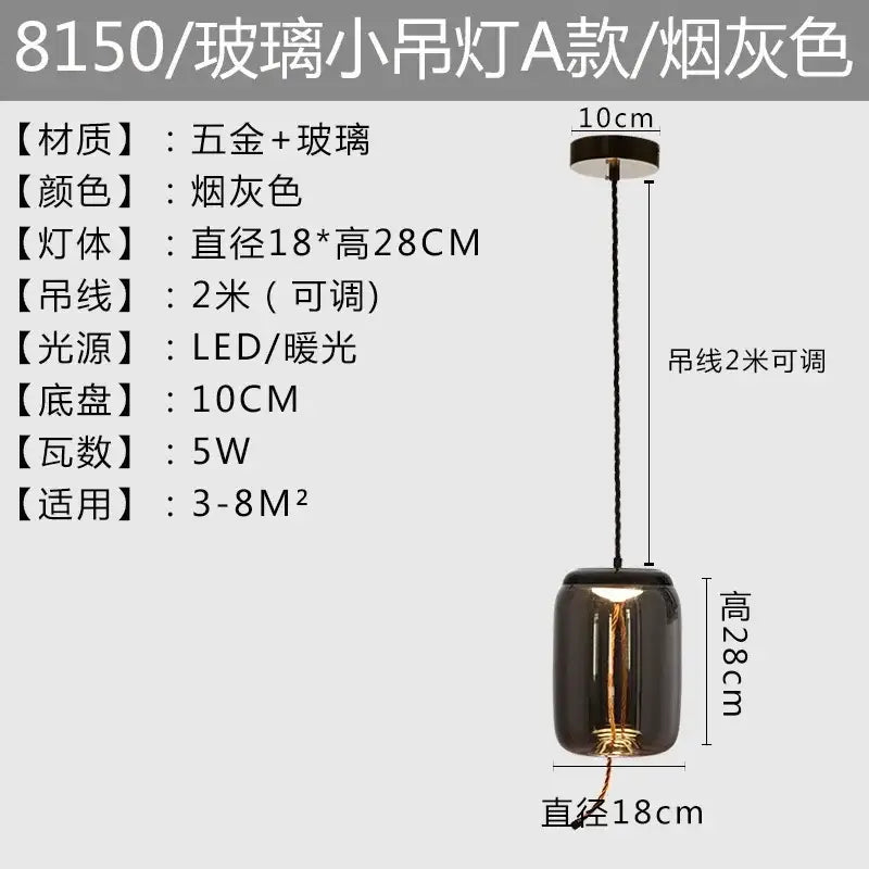 Modern amber glass pendant light bedroom gold accents