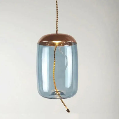 Modern amber glass pendant light bedroom gold accents