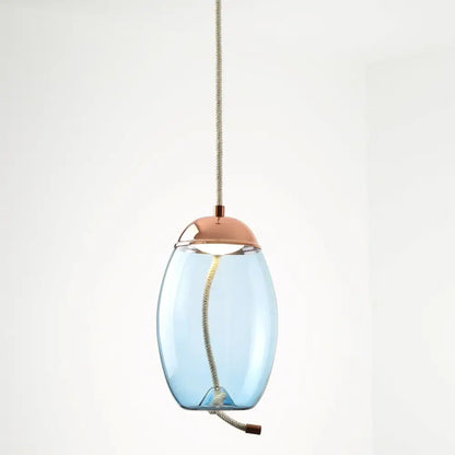 Modern amber glass pendant light bedroom gold accents