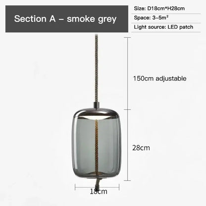 Modern amber glass pendant light bedroom gold accents