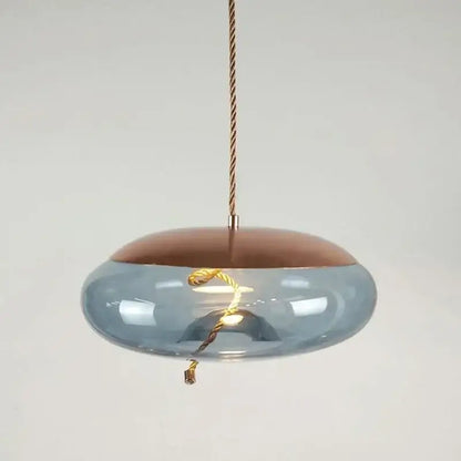 Modern amber glass pendant light bedroom gold accents