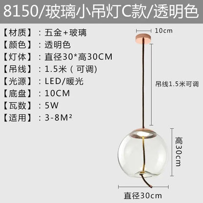 Modern amber glass pendant light bedroom gold accents
