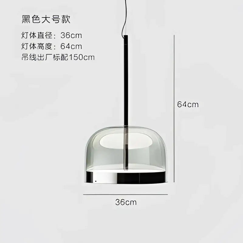 Modern amber glass pendant light dining room copper finish